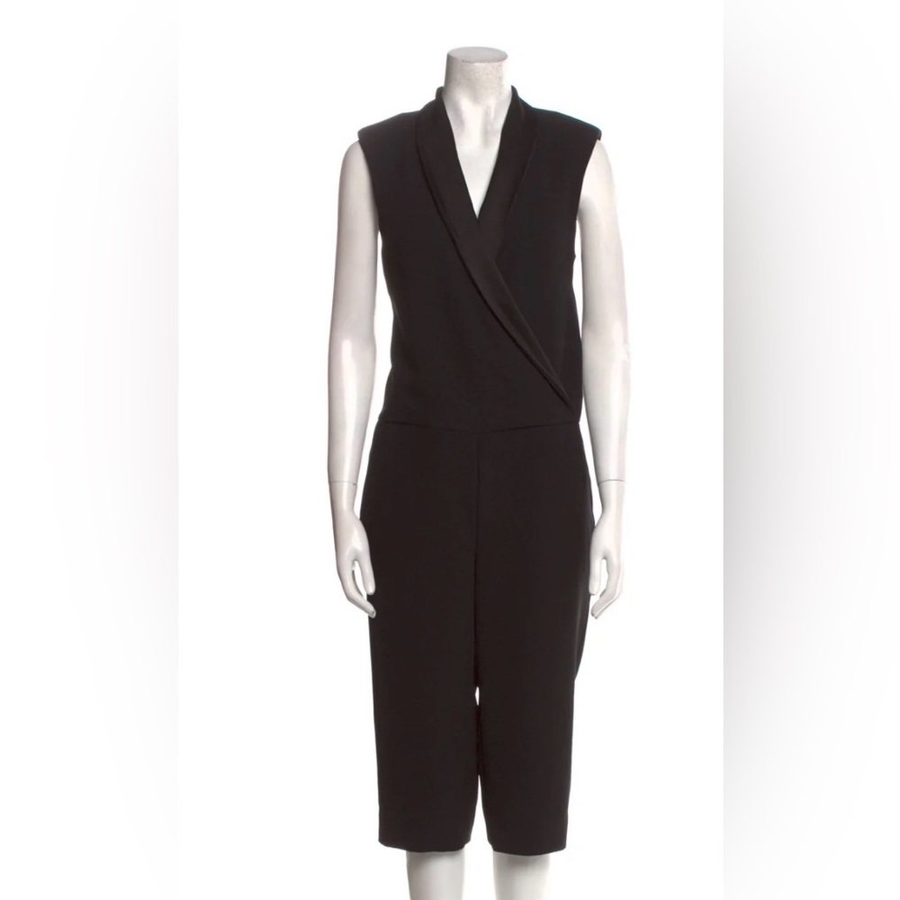 L'AGENCE Black Sleeveless Tux Jumpsuit